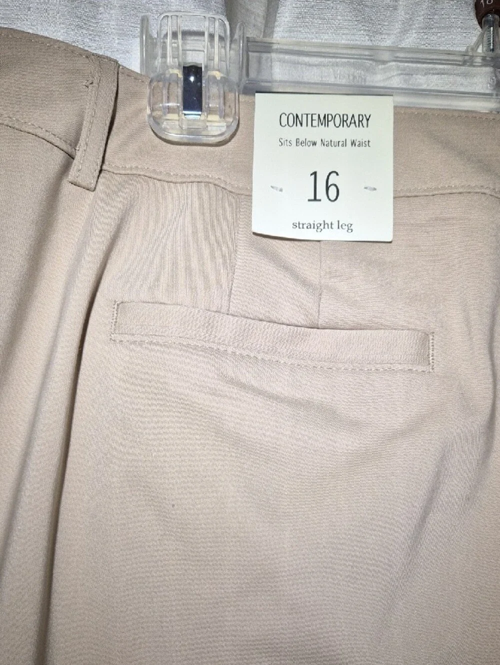Cato Beige Straight-Leg Tailored Pants
